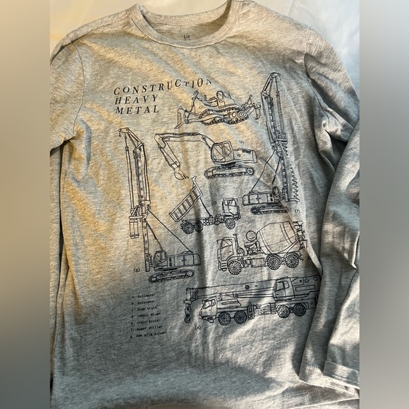 Gap Long Sleeve Cotton Boys Tee Football and Construction - Picture 3 of 5